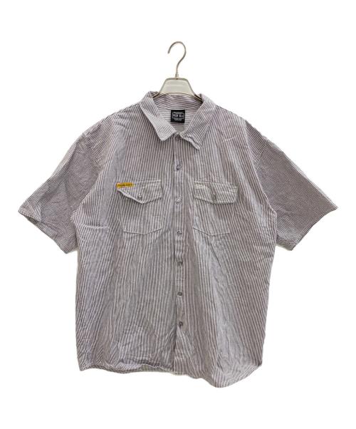 PRSN BLU（プリズンブルー）PRSN BLU (プリズンブルース) ワークシャツ グレー×ホワイト サイズ:SIZE 3の古着・服飾アイテム