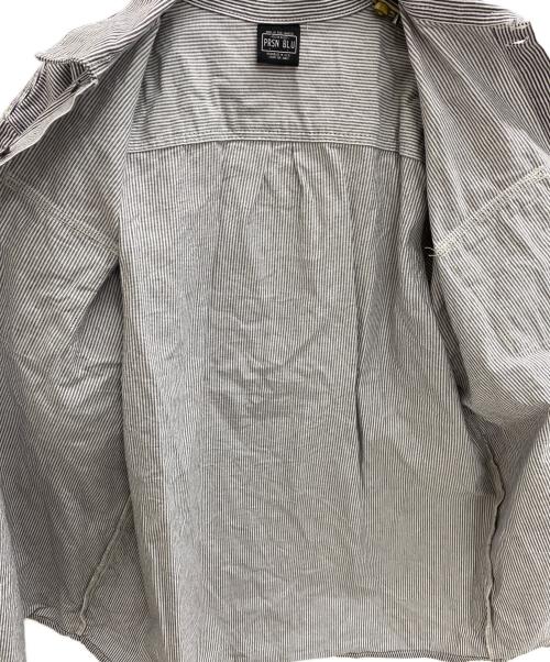 PRSN BLU（プリズンブルー）PRSN BLU (プリズンブルース) ワークシャツ グレー×ホワイト サイズ:SIZE 3の古着・服飾アイテム