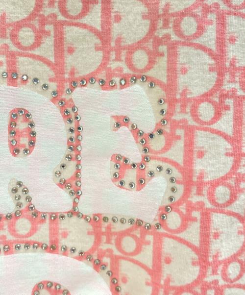 Christian Dior BOUTIQUE（クリスチャン ディオールブティック）Christian Dior BOUTIQUE (クリスチャン ディオールブティック) 半袖カットソー ピンク×ホワイト サイズ:不明の古着・服飾アイテム