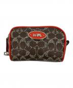 COACHコーチ）の古着「ミニボクシー」｜ブラウン×オレンジ