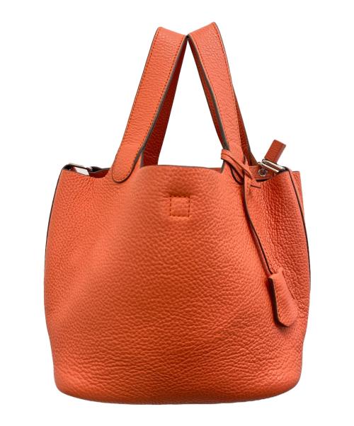 ANNE COQUINE（アンコキーヌ）ANNE COQUINE (アンコキーヌ) 2WAYバッグ オレンジの古着・服飾アイテム