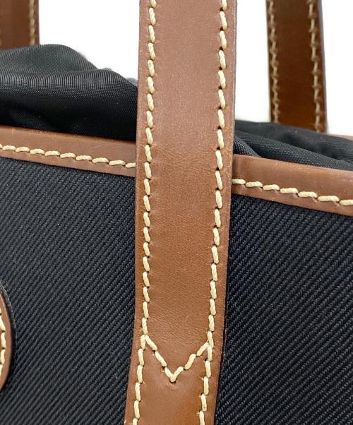 HUNTING WORLD（ハンティングワールド）HUNTING WORLD (ハンティングワールド) トートバッグ ブラック×ブラウンの古着・服飾アイテム