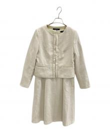 COMME CA ISM（コムサイズム）の古着「ワンピース・フォマルセットアップ」｜ホワイト