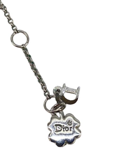 Christian Dior（クリスチャン ディオール）Christian Dior (クリスチャン ディオール) ネックレス シルバーカラー×ベージュの古着・服飾アイテム