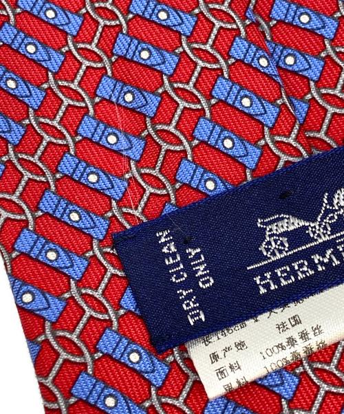 HERMES（エルメス）HERMES (エルメス) ネクタイ レッド サイズ:-の古着・服飾アイテム