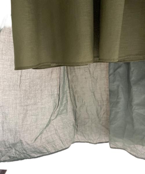 BALLSEY（ボールジィ）BALLSEY (ボールジィ) マテリアルコンビ ノースリーブワンピース グリーン サイズ:36の古着・服飾アイテム