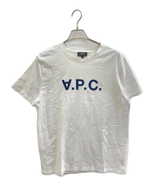 A.P.C.（アーペーセー）A.P.C. (アーペーセー) 半袖カットソー ホワイト サイズ:Lの古着・服飾アイテム
