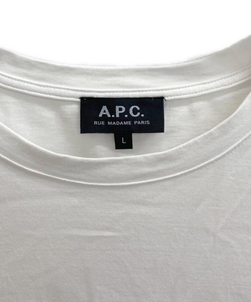 A.P.C.（アーペーセー）A.P.C. (アーペーセー) 半袖カットソー ホワイト サイズ:Lの古着・服飾アイテム