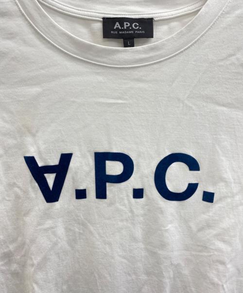 A.P.C.（アーペーセー）A.P.C. (アーペーセー) 半袖カットソー ホワイト サイズ:Lの古着・服飾アイテム