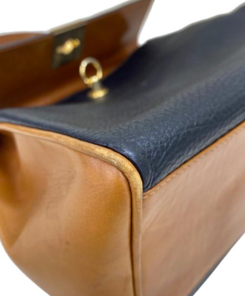 CELINE（セリーヌ）CELINE (セリーヌ) ハンドバッグ ブラック×ブラウンの古着・服飾アイテム