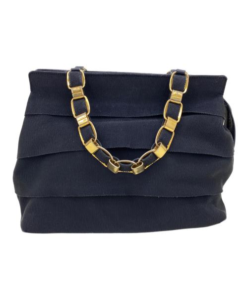 Salvatore Ferragamo（サルヴァトーレ フェラガモ）Salvatore Ferragamo (サルヴァトーレ フェラガモ) ハンドバッグ ブラック×ゴールドの古着・服飾アイテム