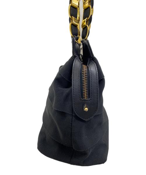 Salvatore Ferragamo（サルヴァトーレ フェラガモ）Salvatore Ferragamo (サルヴァトーレ フェラガモ) ハンドバッグ ブラック×ゴールドの古着・服飾アイテム