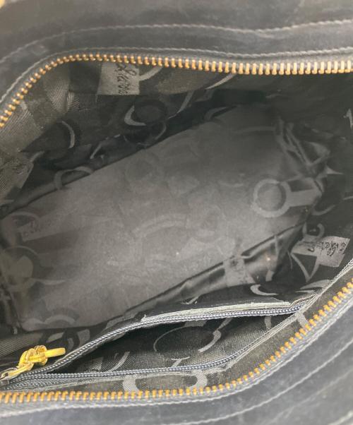 Salvatore Ferragamo（サルヴァトーレ フェラガモ）Salvatore Ferragamo (サルヴァトーレ フェラガモ) ハンドバッグ ブラック×ゴールドの古着・服飾アイテム