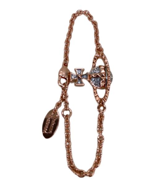 Vivienne Westwood（ヴィヴィアンウエストウッド）Vivienne Westwood (ヴィヴィアンウエストウッド) MAYFAIR BAS RELIEF BRACELET ピンクゴールドの古着・服飾アイテム