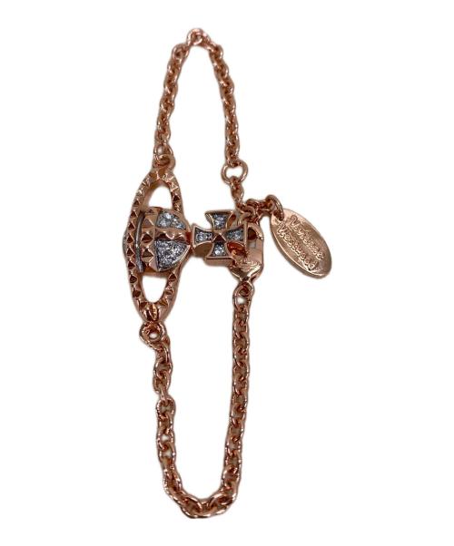 Vivienne Westwood（ヴィヴィアンウエストウッド）Vivienne Westwood (ヴィヴィアンウエストウッド) MAYFAIR BAS RELIEF BRACELET ピンクゴールドの古着・服飾アイテム
