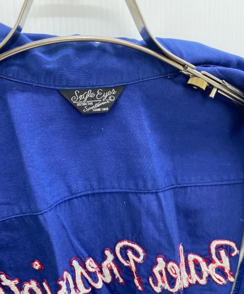 STYLE EYES（スタイルアイズ）STYLE EYES (スタイルアイズ) ボウリングシャツ ブルー サイズ:Lの古着・服飾アイテム