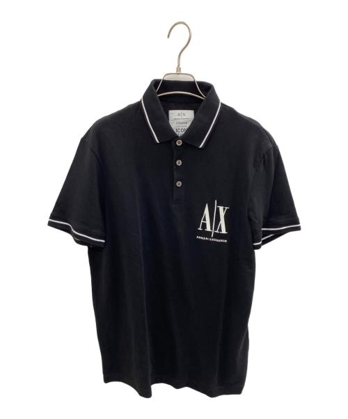 ARMANI EXCHANGE（アルマーニ エクスチェンジ）ARMANI EXCHANGE (アルマーニ エクスチェンジ) ポロシャツ ブラック サイズ:M 未使用品の古着・服飾アイテム