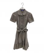 BURBERRY BLUE LABELバーバリーロンドンブルーレーベル）の古着「半袖ワンピース」｜グレー