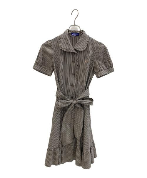 BURBERRY BLUE LABEL（バーバリーロンドンブルーレーベル）BURBERRY BLUE LABEL (バーバリーロンドンブルーレーベル) 半袖ワンピース グレー サイズ:38の古着・服飾アイテム