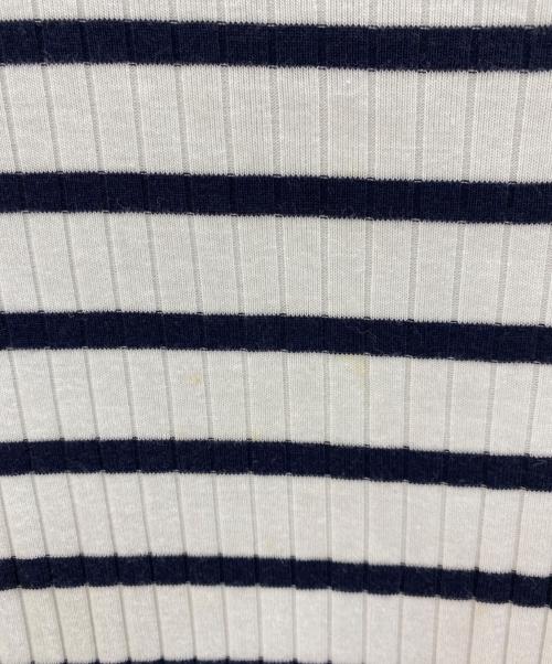 BLUE LABEL CRESTBRIDGE（ブルーレーベルクレストブリッジ）BLUE LABEL CRESTBRIDGE (ブルーレーベルクレストブリッジ) 半袖ワンピース ホワイト×ネイビー サイズ:38の古着・服飾アイテム