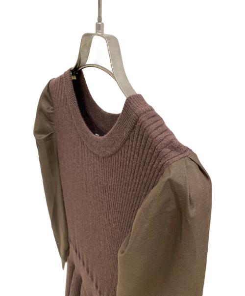 Noble（ノーブル）Noble (ノーブル) 長袖ワンピース ブラウン サイズ:FREEの古着・服飾アイテム