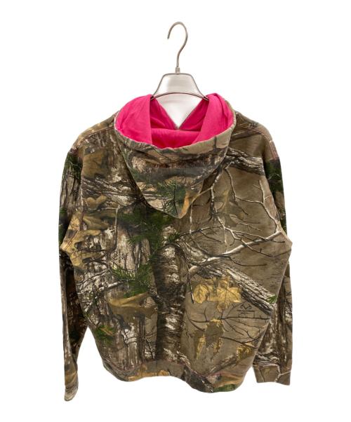 Realtree（リアルツリー）REALTREE (リアルツリー) プルオーバーパーカー グレー×ピンク サイズ:Lの古着・服飾アイテム
