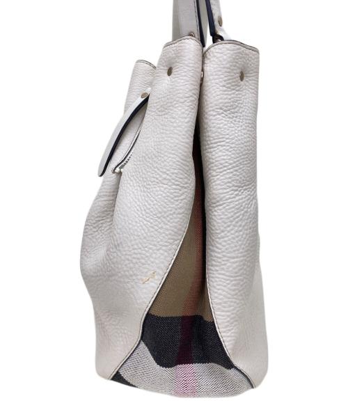 BURBERRY（バーバリー）BURBERRY (バーバリー) トートバッグ アイボリーの古着・服飾アイテム