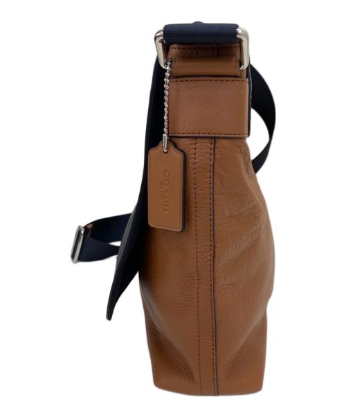 COACH（コーチ）COACH (コーチ) Small Messenger In Sport Calf ブラウン×ブラックの古着・服飾アイテム
