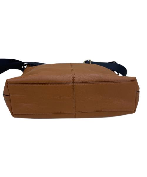 COACH（コーチ）COACH (コーチ) Small Messenger In Sport Calf ブラウン×ブラックの古着・服飾アイテム