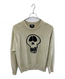 stussy（ステューシー）の古着「22AW Skull Sweater」｜ベージュ