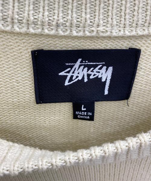stussy（ステューシー）stussy (ステューシー) 22AW Skull Sweater ベージュ サイズ:Lの古着・服飾アイテム