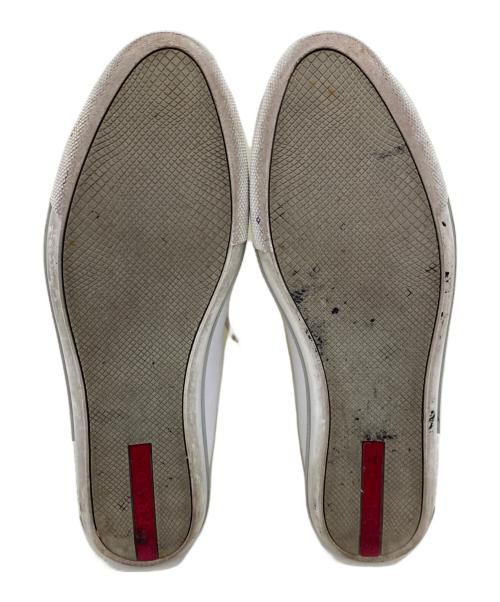 PRADA（プラダ）PRADA (プラダ) ハイカットスニーカー アイボリー サイズ:38.5の古着・服飾アイテム