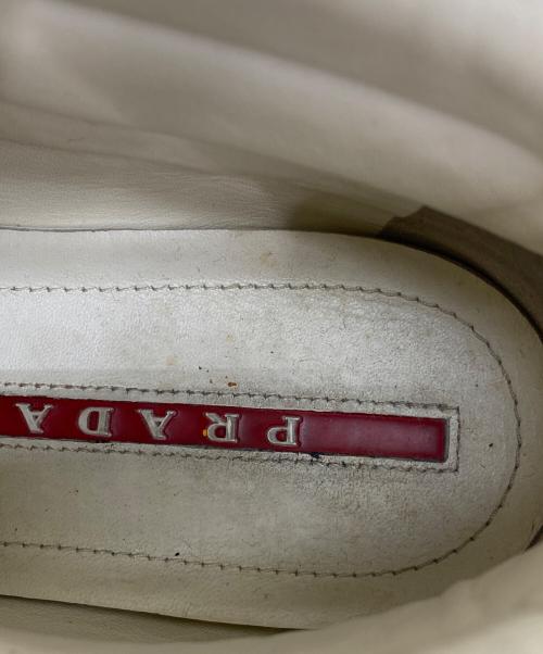 PRADA（プラダ）PRADA (プラダ) ハイカットスニーカー アイボリー サイズ:38.5の古着・服飾アイテム