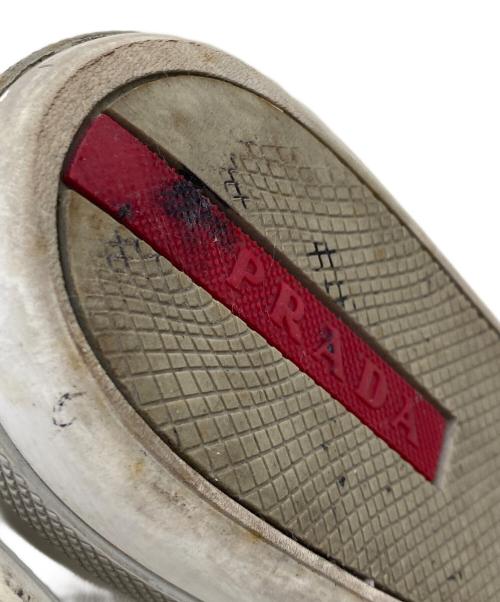 PRADA（プラダ）PRADA (プラダ) ハイカットスニーカー アイボリー サイズ:38.5の古着・服飾アイテム