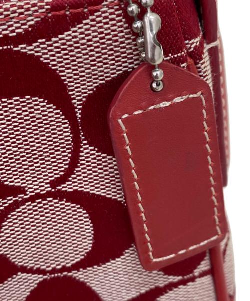 COACH（コーチ）COACH (コーチ) ハンドバッグ レッドの古着・服飾アイテム