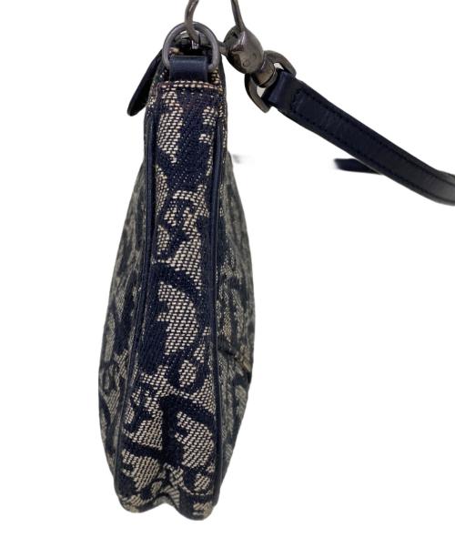 Christian Dior（クリスチャン ディオール）Christian Dior (クリスチャン ディオール) サドルポーチ ベージュ×ブルーの古着・服飾アイテム