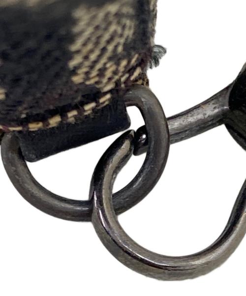 Christian Dior（クリスチャン ディオール）Christian Dior (クリスチャン ディオール) サドルポーチ ベージュ×ブルーの古着・服飾アイテム