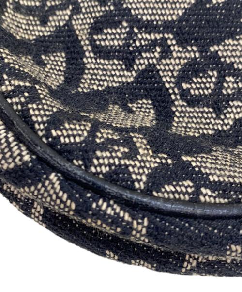 Christian Dior（クリスチャン ディオール）Christian Dior (クリスチャン ディオール) サドルポーチ ベージュ×ブルーの古着・服飾アイテム