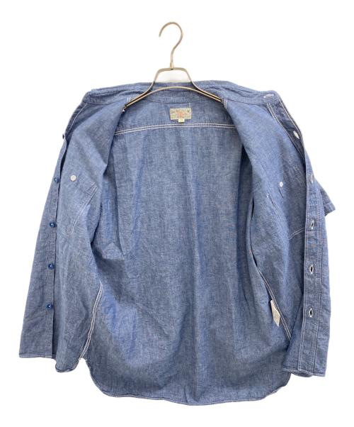 BUZZ RICKSON'S（バズリクソンズ）Buzz Rickson's (バズリクソンズ) 半袖シャツ ブルー サイズ:16の古着・服飾アイテム