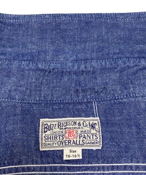 BUZZ RICKSON'S（バズリクソンズ）Buzz Rickson's (バズリクソンズ) 半袖シャツ ブルー サイズ:16の古着・服飾アイテム