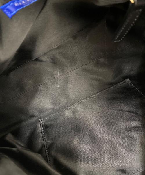 BURBERRY BLUE LABEL（バーバリーロンドンブルーレーベル）BURBERRY BLUE LABEL (バーバリーロンドンブルーレーベル) クレストブリッジチェック ギャザーバック レッド×ネイビーの古着・服飾アイテム