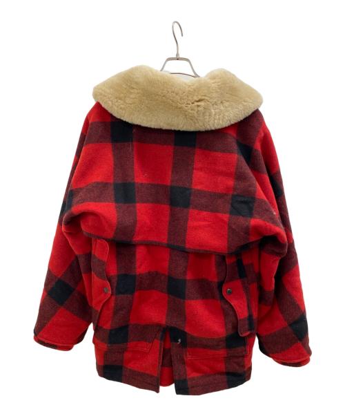 FILSON（フィルソン）FILSON (フィルソン) ラインドウールパッカーコート レッド×ブラック サイズ:Sの古着・服飾アイテム