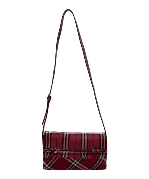 BURBERRY BLUE LABEL（バーバリーロンドンブルーレーベル）BURBERRY BLUE LABEL (バーバリーロンドンブルーレーベル) ショルダーバッグ レッドの古着・服飾アイテム