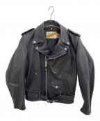 PERFECTO by Schotパーフェクト バイ ショット）の古着「レザーライダースジャケット」｜ブラック
