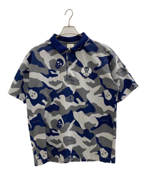 MARK&LONA（マークアンドロナ）MARK&LONA (マークアンドロナ) ポロシャツ グレー×ネイビー サイズ:50の古着・服飾アイテム