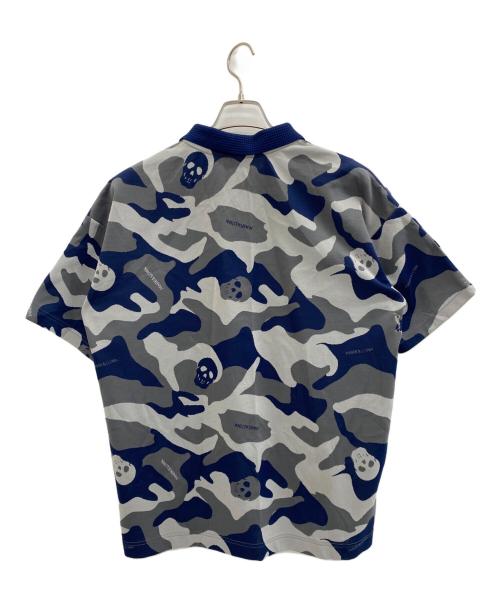 MARK&LONA（マークアンドロナ）MARK&LONA (マークアンドロナ) ポロシャツ グレー×ネイビー サイズ:50の古着・服飾アイテム