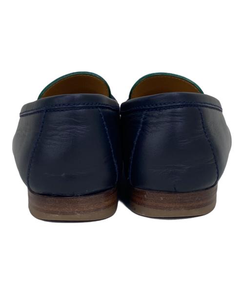 RALPH LAUREN（ラルフローレン）RALPH LAUREN (ラルフローレン) ローファー ブラック×グリーン サイズ:35 1/2の古着・服飾アイテム