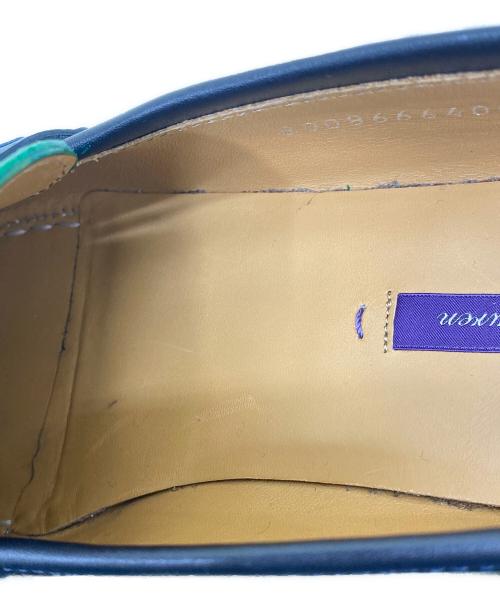 RALPH LAUREN（ラルフローレン）RALPH LAUREN (ラルフローレン) ローファー ブラック×グリーン サイズ:35 1/2の古着・服飾アイテム