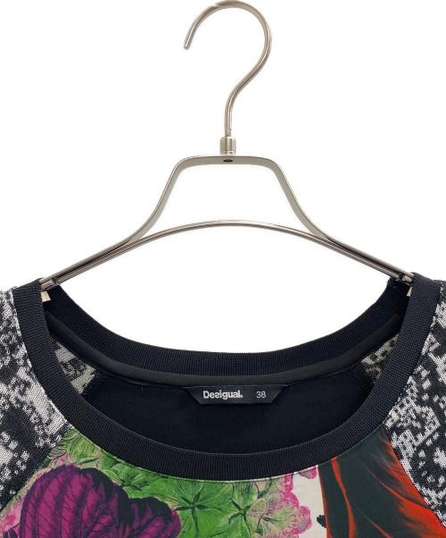 Desigual（デシグアル）Desigual (デシグアル) ノースリーブ・キャミソールワンピース ブラック×レッド サイズ:38の古着・服飾アイテム