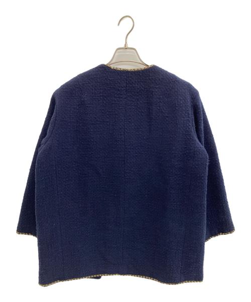 MUSE de Deuxieme Classe（ミューズ ドゥーズィエム クラス）MUSE de Deuxieme Classe (ミューズ ドゥーズィエム クラス) ツイードジャケット ネイビー サイズ:Fの古着・服飾アイテム